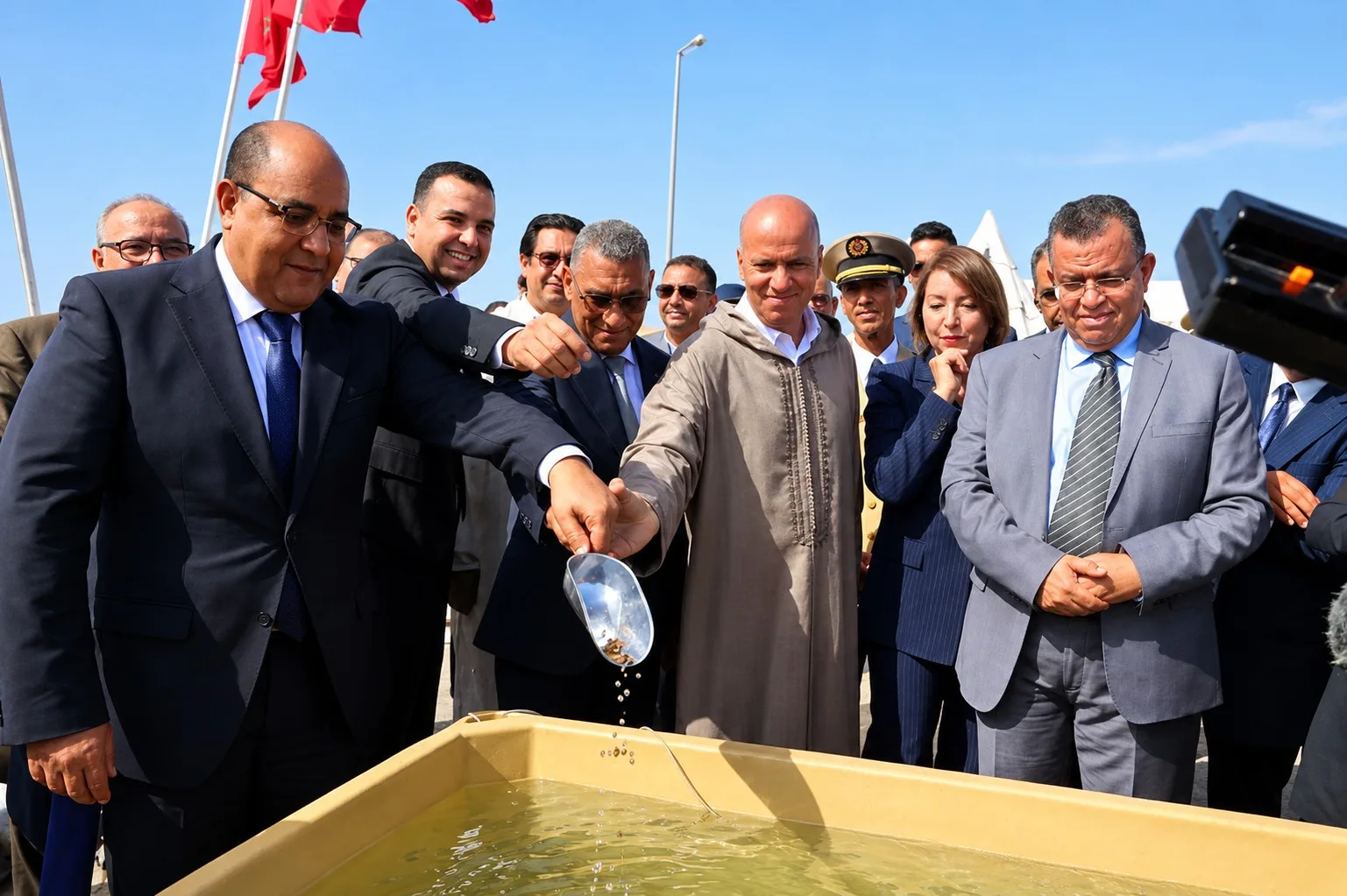 الوزير المنتدب يشرف على إطلاق مزرعة لتربية الأسماك بسيدي إفني
